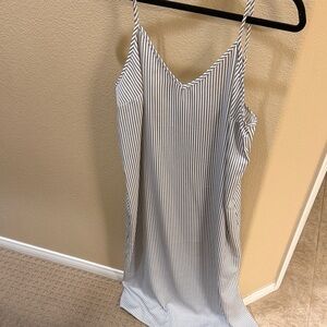 A New Day Blue and White Striped Maxi Dress